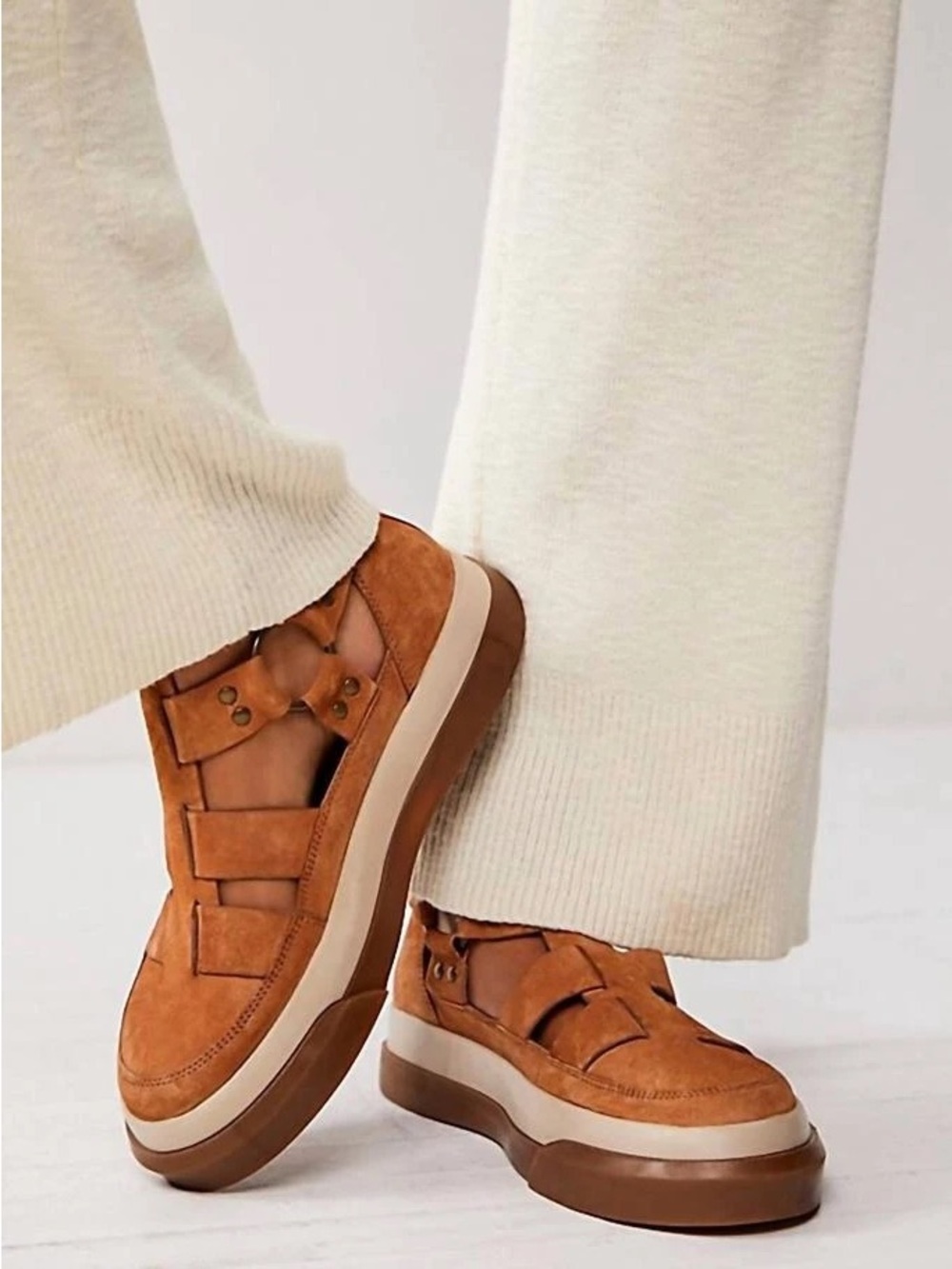 Free People Suede Bodhi Fisher Sneaker boho Gypsy